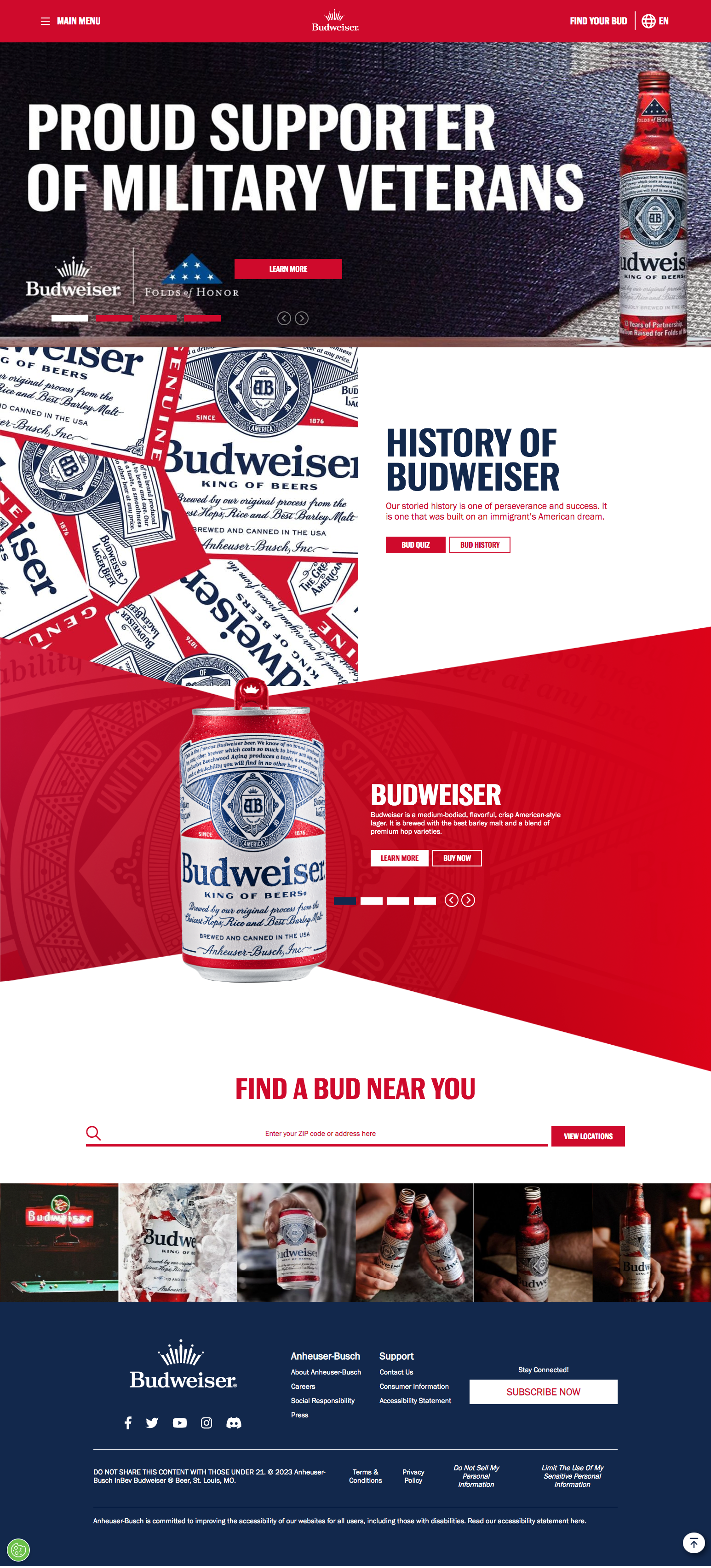 Budweiser Website